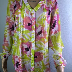 KIM ROGERS Floral tunic size PM